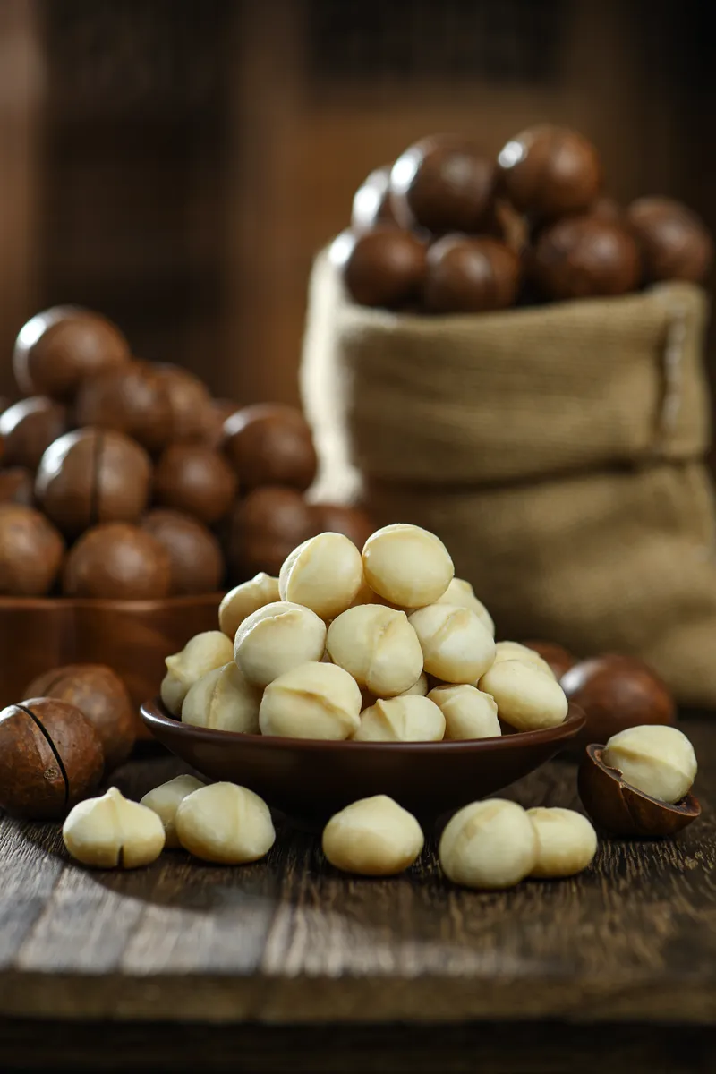 Premium whole dried macadamia nuts